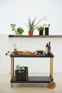 Cane-line Frame trolley, teak - lava grey