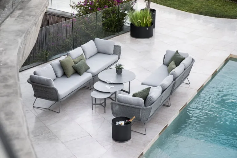 Cane-line Grow planter, small, lava grey