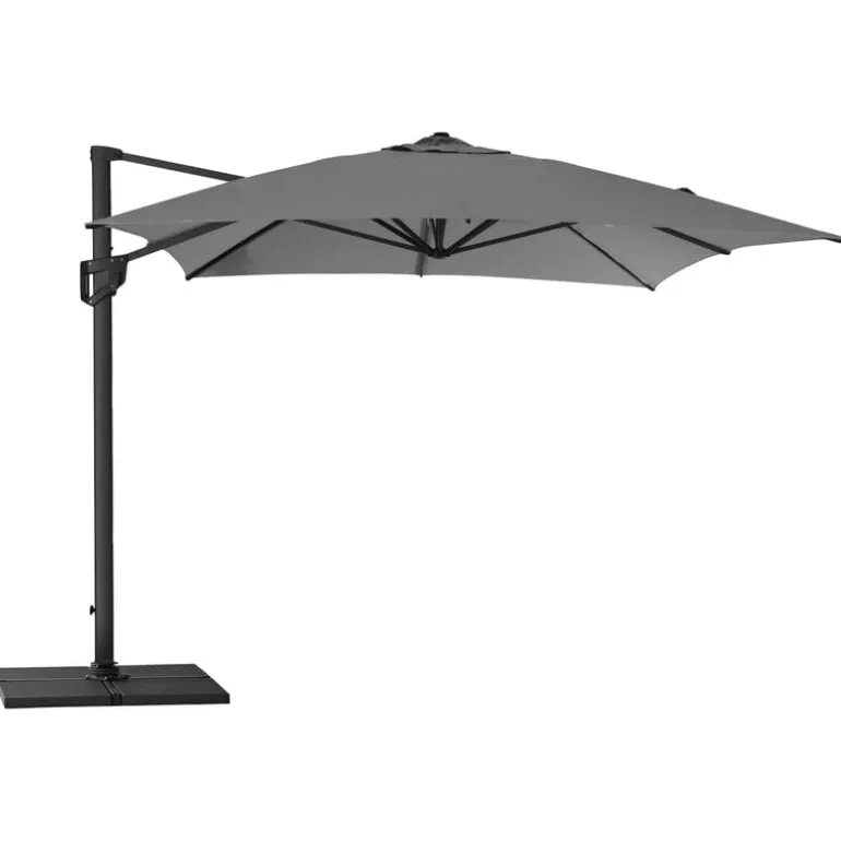 Cane-line Hyde Luxe parasol, with tilt, anthracite - concrete