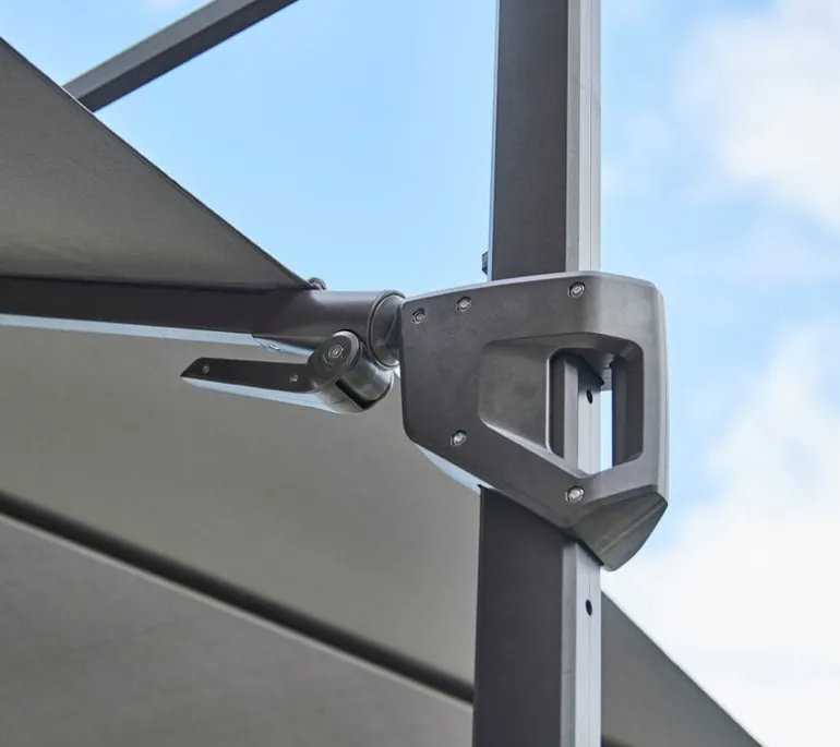 Cane-line Hyde Luxe parasol, with tilt, anthracite - concrete