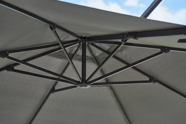 Cane-line Hyde Luxe parasol, with tilt, anthracite - concrete