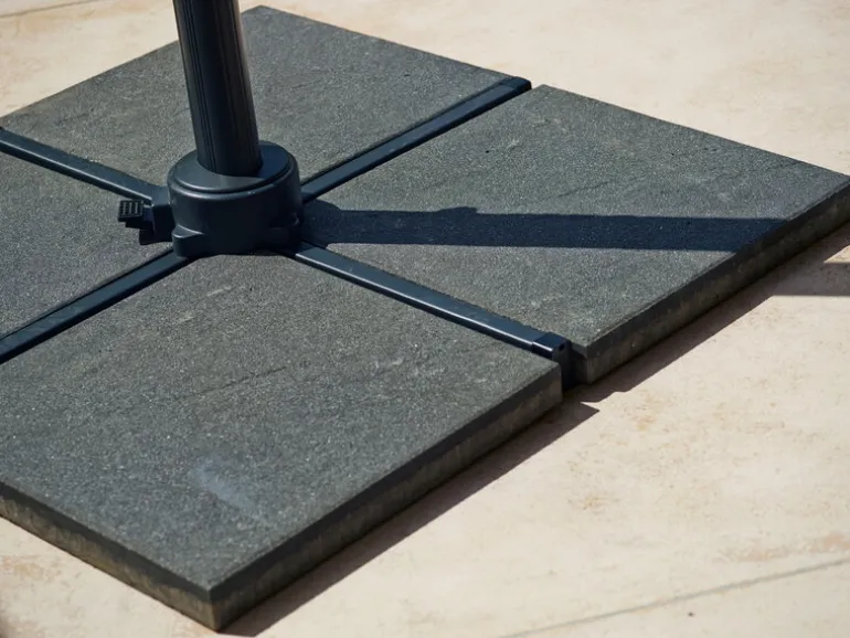 Cane-line Hyde Luxe parasol, with tilt, anthracite - concrete