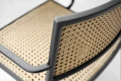 Cane-line Less armchair, stackble, grey - French weave natural