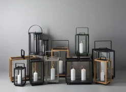 Cane-line Lighthouse lantern, large, teak - lava grey