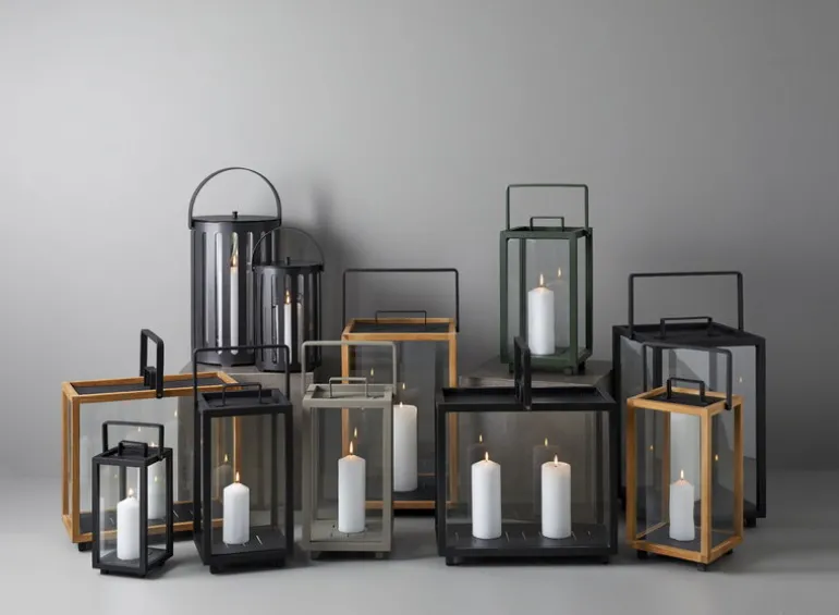 Cane-line Lighthouse lantern, large, teak - lava grey