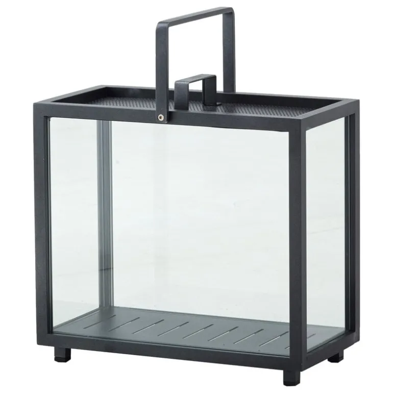 Cane-line Lighthouse lantern, rectangular, dark grey