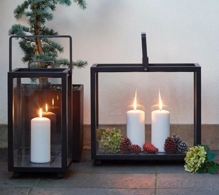 Cane-line Lighthouse lantern, rectangular, dark grey