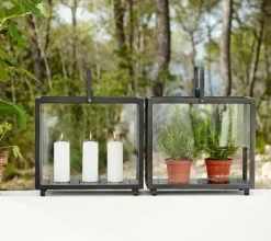 Cane-line Lighthouse lantern, rectangular, dark grey