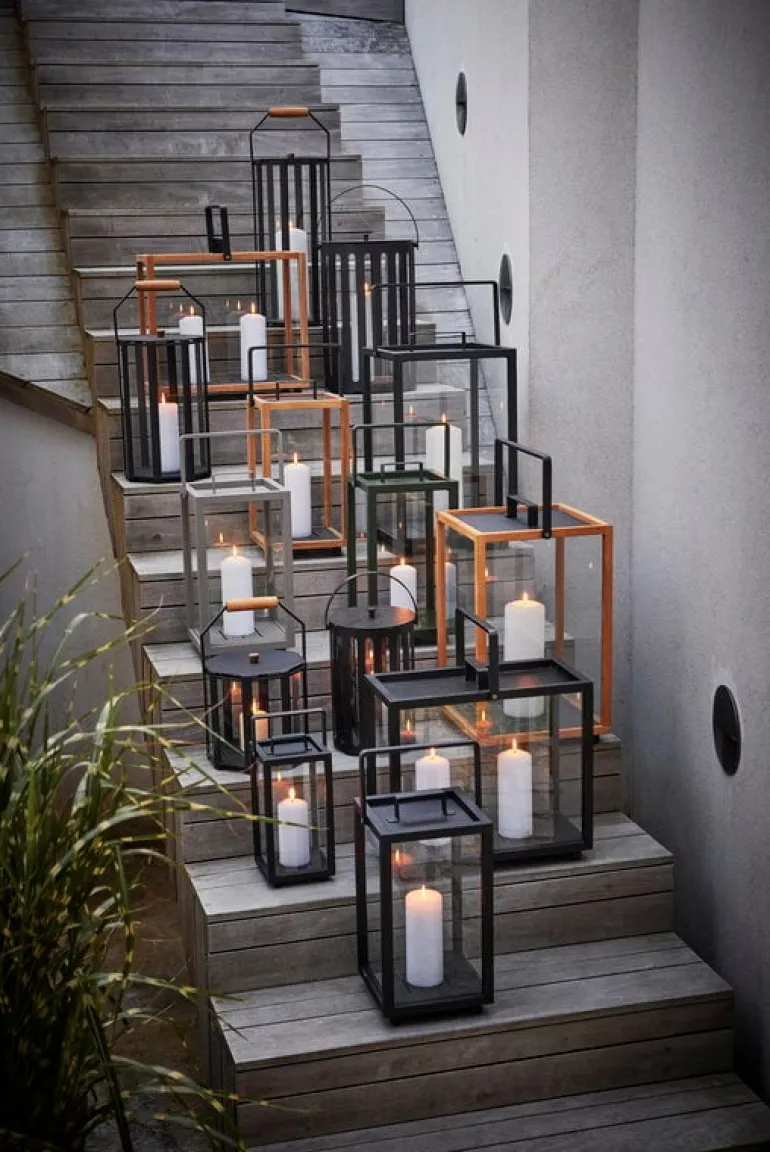 Cane-line Lighthouse lantern, rectangular, dark grey