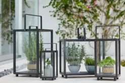 Cane-line Lighthouse lantern, rectangular, dark grey