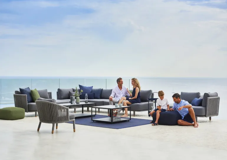 Cane-line Moments lounge chair, grey