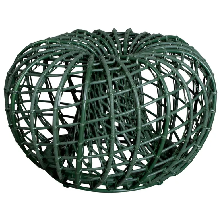 Cane-line Nest footstool, small, dark green