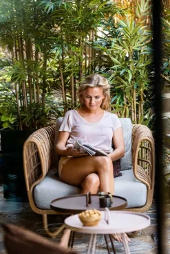 Cane-line Nest lounge chair, natural - light grey