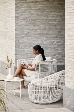 Cane-line Nest lounge chair, white