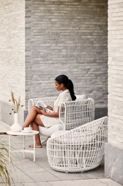 Cane-line Nest round chair, white