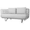 Cane-line Nest 2-seater sofa, white