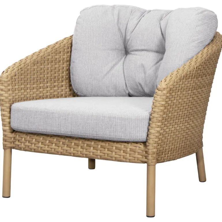 Cane-line Ocean lounge chair, large, natural - white grey