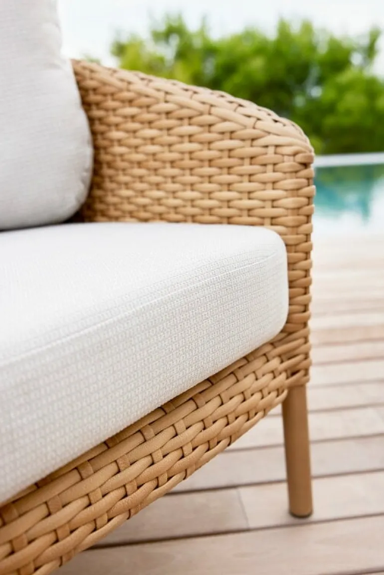 Cane-line Ocean lounge chair, large, natural - white grey