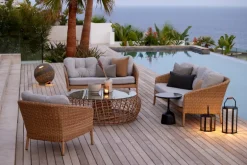 Cane-line Ocean 2-seater sofa, large, natural - white grey