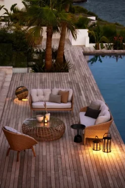 Cane-line Ocean 3-seater sofa, large, natural - white grey