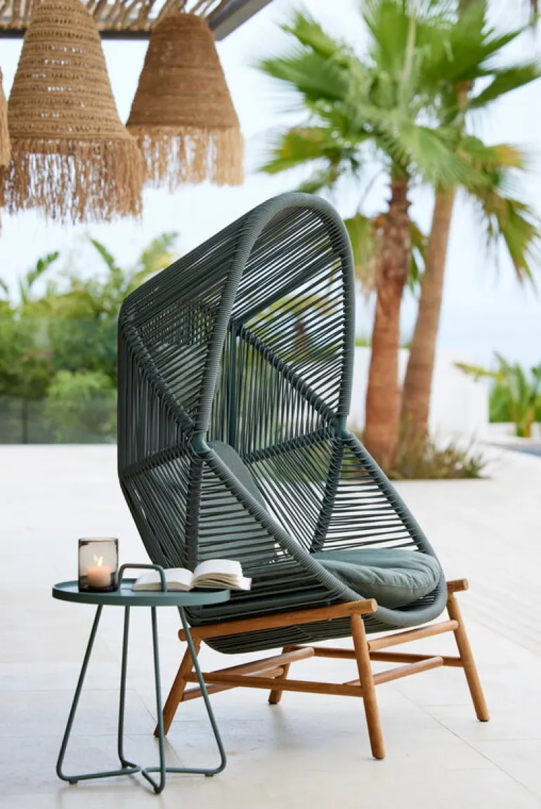 Cane-line On-the-move table, small, dusty green