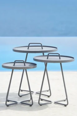 Cane-line On-the-move table, large, light grey