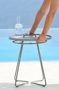 Cane-line On-the-move table, small, light grey