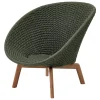 Cane-line Peacock lounge chair, teak - dark green