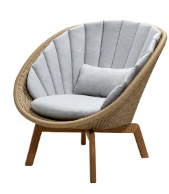 Cane-line Peacock lounge chair cushion set, light grey