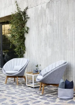 Cane-line Peacock lounge chair cushion set, light grey