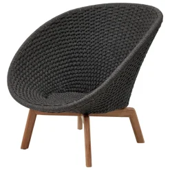 Cane-line Peacock lounge chair, teak - dark grey