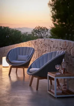 Cane-line Peacock lounge chair, teak - dark grey