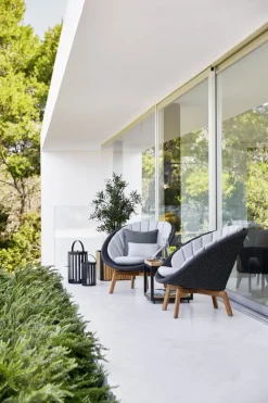 Cane-line Peacock lounge chair, teak - dark grey