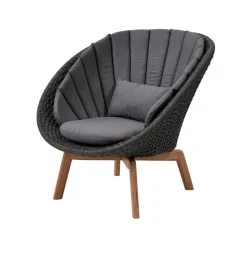 Cane-line Peacock lounge chair cushion set, grey