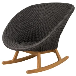 Cane-line Peacock rocking chair, teak - dark grey