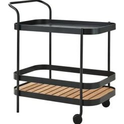 Cane-line Roll bar trolley, teak - lava grey