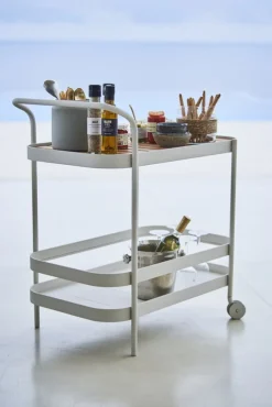 Cane-line Roll bar trolley, teak - white