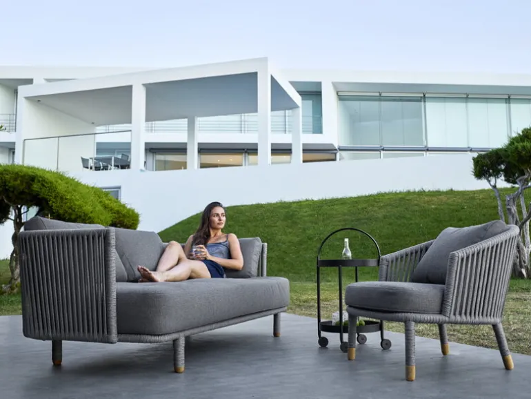 Cane-line Roll trolley, lava grey