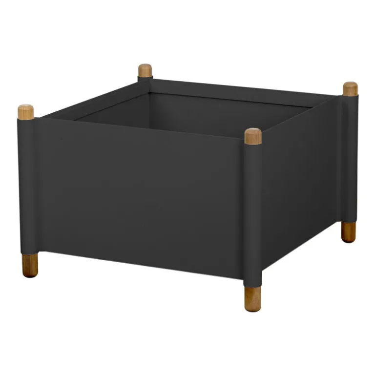 Cane-line Sticks planter, lava grey - teak