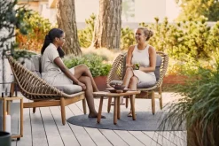 Cane-line String lounge chair, natural - taupe