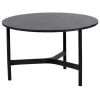 Cane-line Twist coffee table, diam. 70 cm, lava grey - fossil black