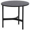 Cane-line Twist coffee table, diam. 45 cm, lava grey - fossil black
