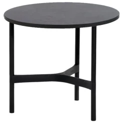 Cane-line Twist coffee table, diam. 45 cm, lava grey - fossil black