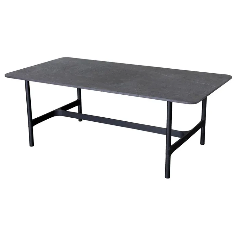 Cane-line Twist coffee table, 120 x 60 cm, lava grey - fossil black