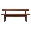 Carl Hansen & Søn BM0699 Asserbo bench w. backrest, 170 cm, dark oiled eucalyptus