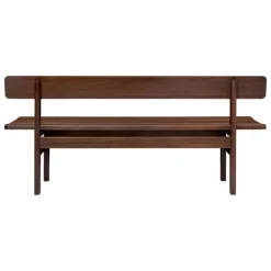 Carl Hansen & Søn BM0699 Asserbo bench w. backrest, 170 cm, dark oiled eucalyptus