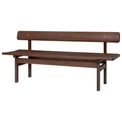 Carl Hansen & Søn BM0699 Asserbo bench w. backrest, 170 cm, dark oiled eucalyptus