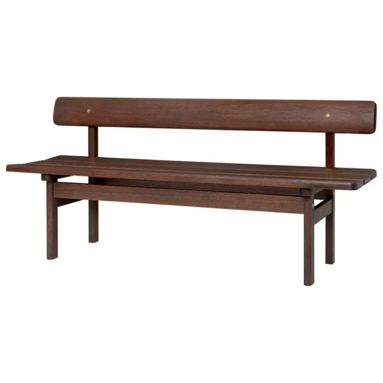 Carl Hansen & Søn BM0699 Asserbo bench w. backrest, 170 cm, dark oiled eucalyptus