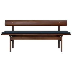 Carl Hansen & Søn BM0699 Asserbo bench w. backrest, 170 cm, dark oiled eucalyptus