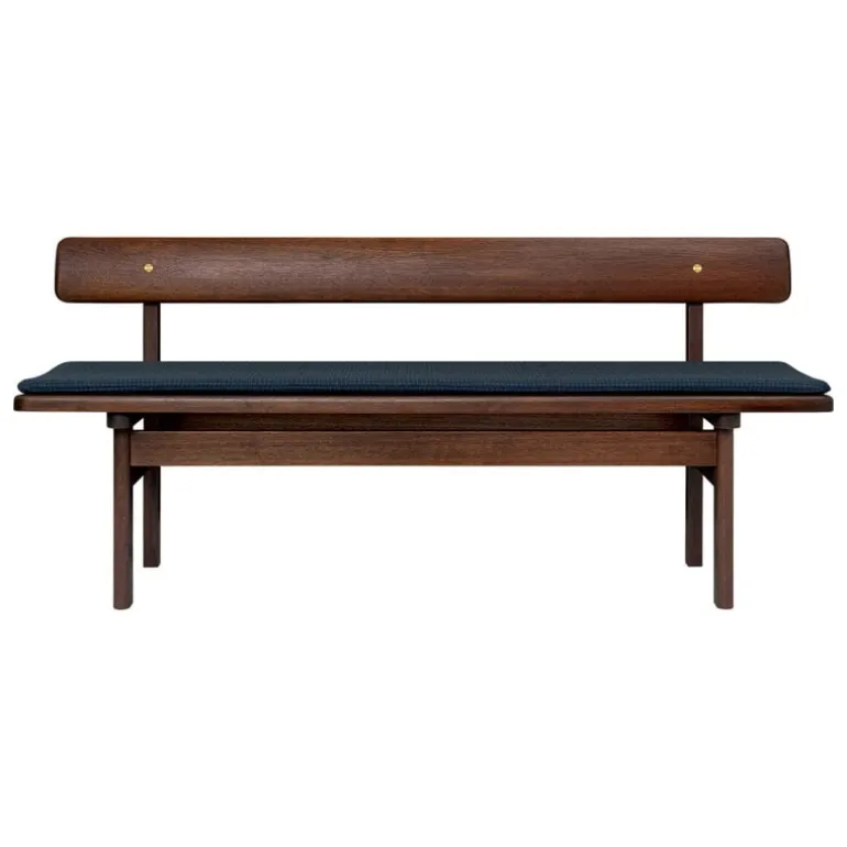 Carl Hansen & Søn BM0699 Asserbo bench w. backrest, 170 cm, dark oiled eucalyptus
